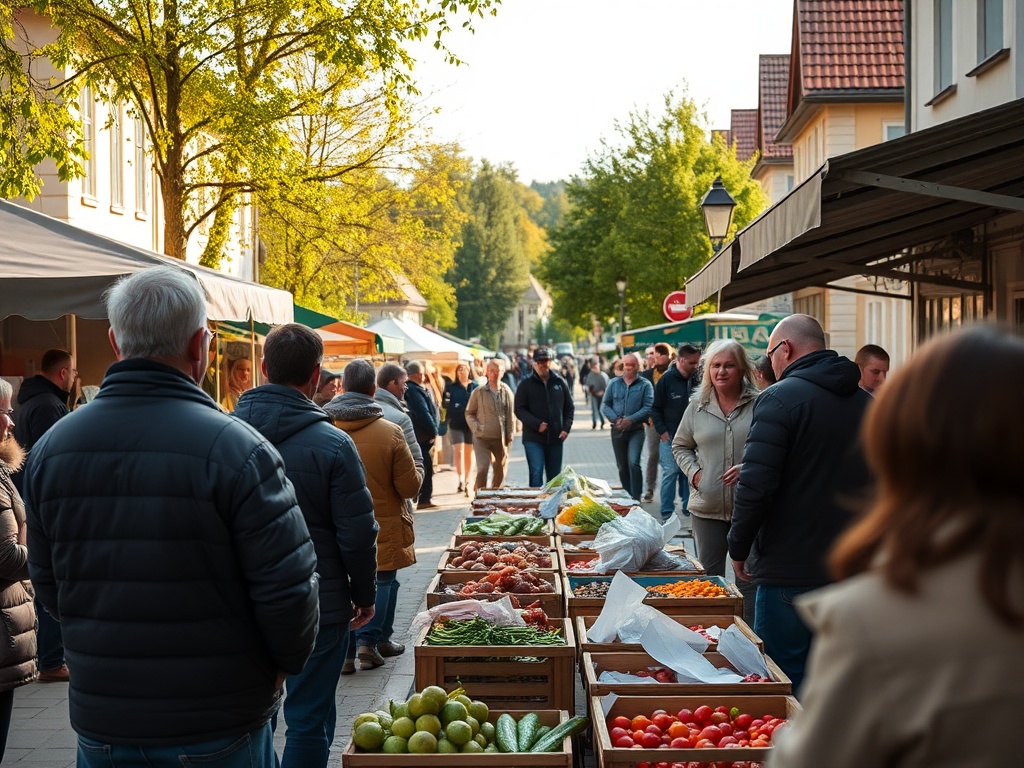 Ilustracja symbolizująca Dzień Ziemi z elementami przyrody i miasta Gorlice.